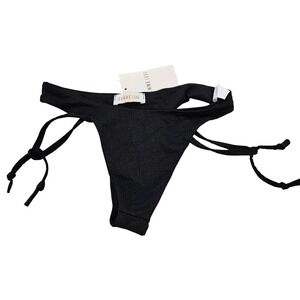Femme Luxe Black Tie Side Bikini Bottoms UK 8 Swimwear